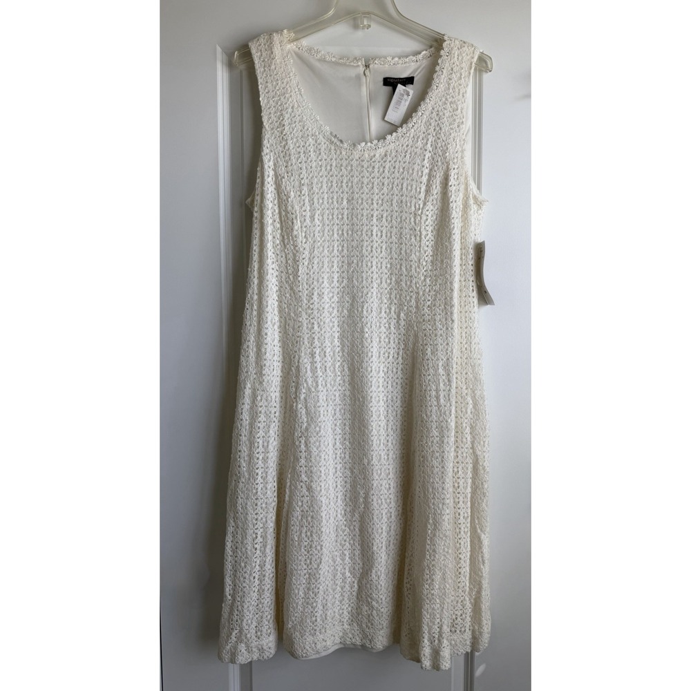 Signature by Robbie Bee Vintage-style Ivory Crochet Dress & Matching Jacket 22W